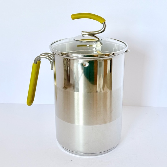 kuhn rikon Other - Kuhn Rikon Switzerland 4th-Burner Pot 11-Cup Lid & Steamer Basket Yellow Handles